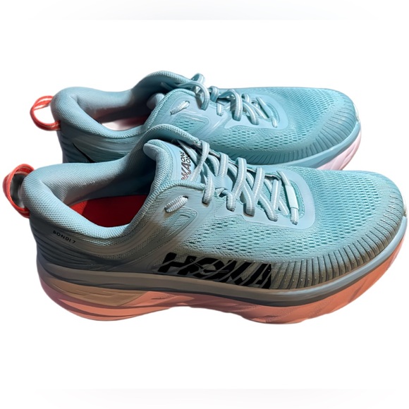 Hoka One One Bondi 7 Running Shoes Teal Aqua Women’s 8.5 Perfect shoes - Picture 6 of 7